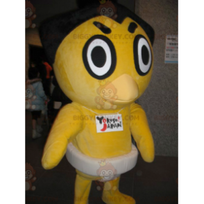 Costume de mascotte BIGGYMONKEY™ de poussin jaune de canard -