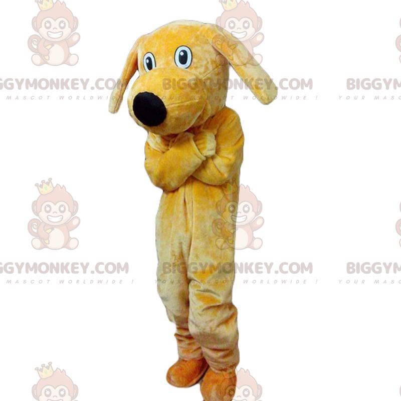 Pluche gele hond BIGGYMONKEY™ mascottekostuum, gigantisch