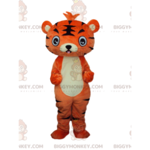 Costume de mascotte BIGGYMONKEY™ de jeune tigre orange et noir