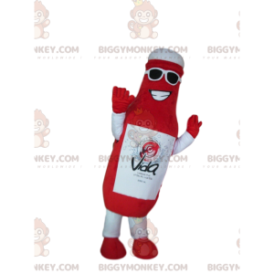 Kæmpe rød flaske BIGGYMONKEY™ maskotkostume, ketchupkostume -