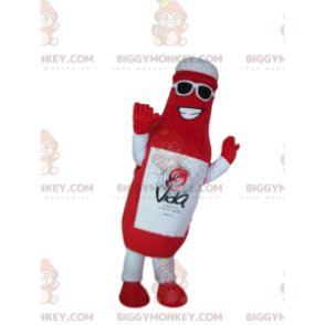 Costume de mascotte BIGGYMONKEY™ de bouteille rouge géante