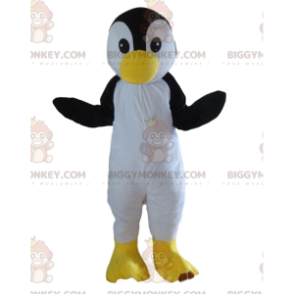 Costume de mascotte BIGGYMONKEY™ de pingouin noir et blanc