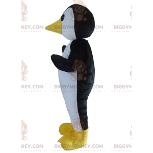 Traje de mascote BIGGYMONKEY™ de pinguim preto e branco