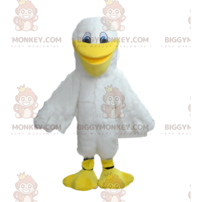 BIGGYMONKEY™ Costume da mascotte Grande gabbiano bianco