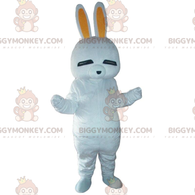 Costume de mascotte BIGGYMONKEY™ de lapin blanc, costume de