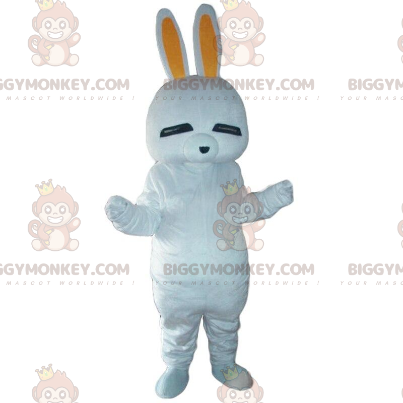 Fantasia de mascote de coelho branco BIGGYMONKEY™, fantasia de