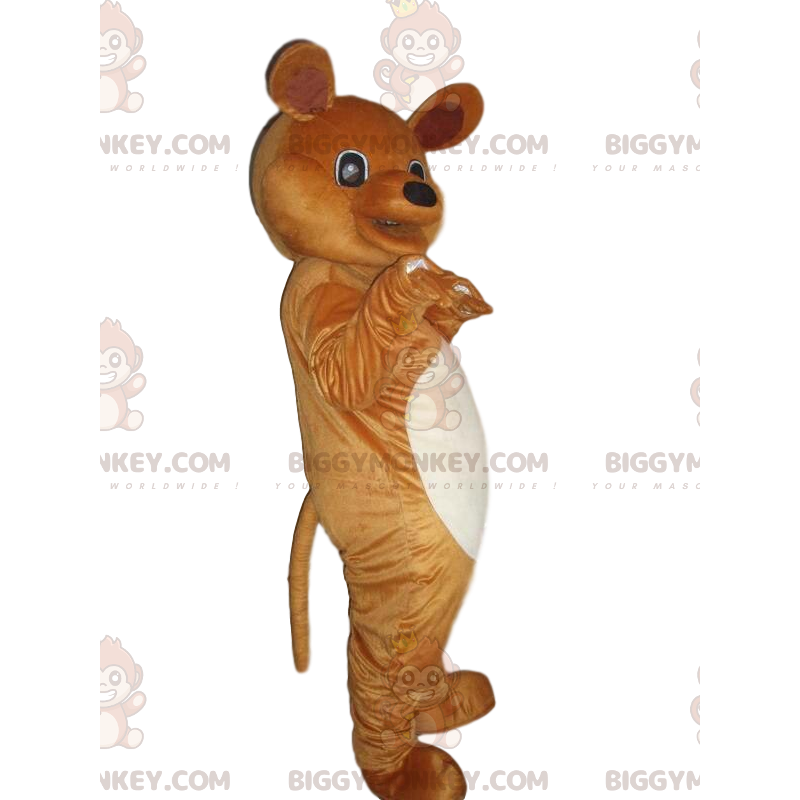 BIGGYMONKEY™ mascot costume brown and white teddy bear costume