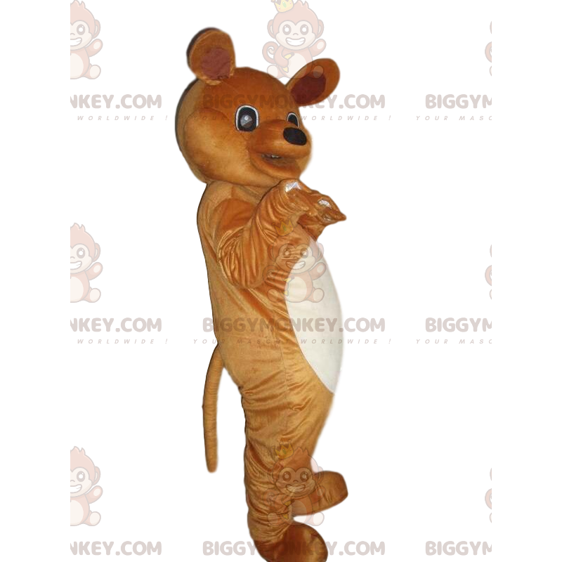 Costume de mascotte BIGGYMONKEY™ de nounours marron et blanc