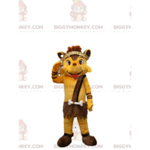 Costume de mascotte BIGGYMONKEY™ de renard jaune habillé en