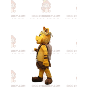 Costume de mascotte BIGGYMONKEY™ de renard jaune habillé en