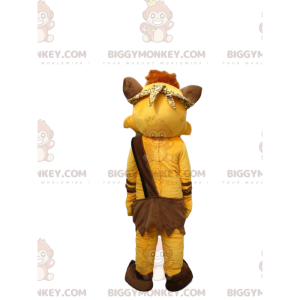 Disfraz de mascota Yellow Fox BIGGYMONKEY™ vestido con traje de