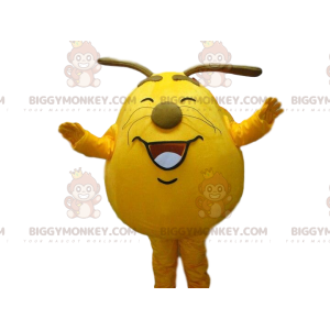 Traje de mascote BIGGYMONKEY™ Monstro Amarelo, Bonito e Alegre
