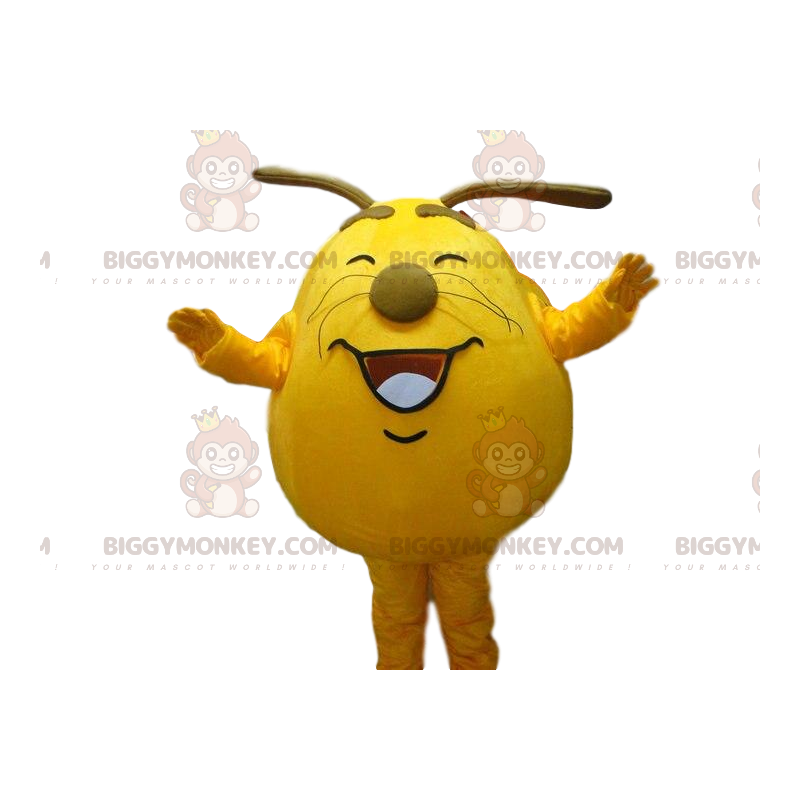 BIGGYMONKEY™ Mascottekostuum Geel monster, schattig en vrolijk