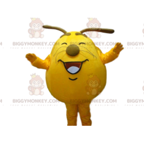 BIGGYMONKEY™ maskottiasu, keltainen hirviö, söpö ja iloinen