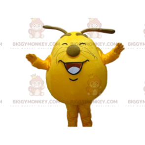 Traje de mascote BIGGYMONKEY™ Monstro Amarelo, Bonito e Alegre