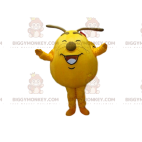 BIGGYMONKEY™ Mascot Costume Yellow Monster, Cute and Cheerful