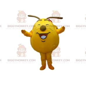 Traje de mascote BIGGYMONKEY™ Monstro Amarelo, Bonito e Alegre