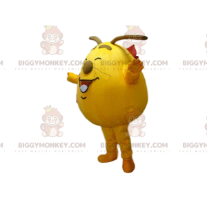 Costume de mascotte BIGGYMONKEY™ de monstre jaune, mignon et