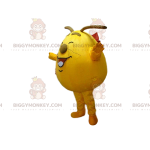 Traje de mascote BIGGYMONKEY™ Monstro Amarelo, Bonito e Alegre