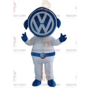 BIGGYMONKEY™ Disfraz de mascota de marca automotriz famosa azul
