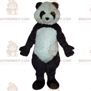 Disfraz de mascota BIGGYMONKEY™ panda blanco y negro, suave y