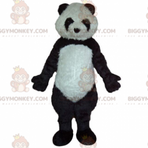 BIGGYMONKEY™ mascottekostuum zwart-witte panda, zacht en harig