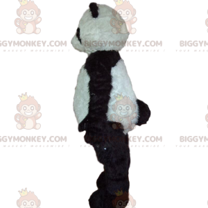 BIGGYMONKEY™ maskotdräkt svart och vit panda, mjuk och lurvig