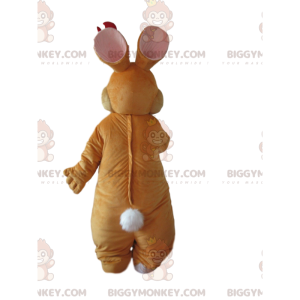 Traje de mascote BIGGYMONKEY™ Coelho marrom e branco com lindos