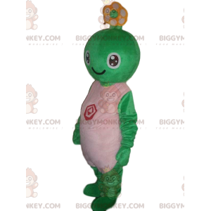 Green Creature BIGGYMONKEY™ Mascot Costume, Smiling Turtle