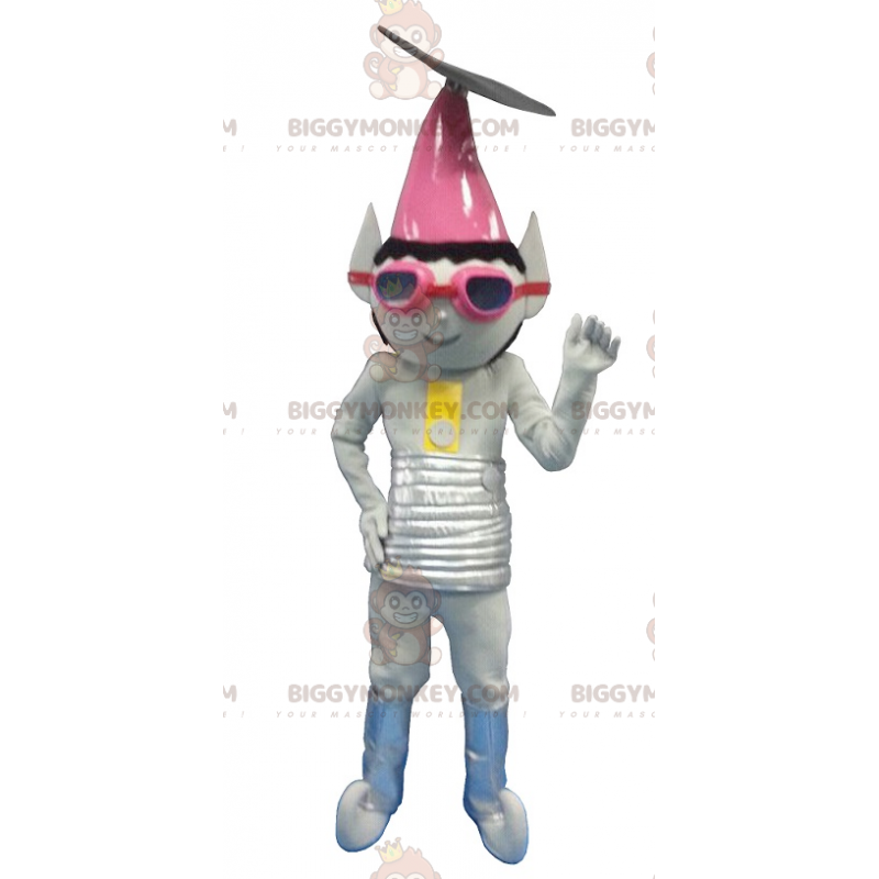 Metallic grijze buitenaardse trol BIGGYMONKEY™ mascottekostuum