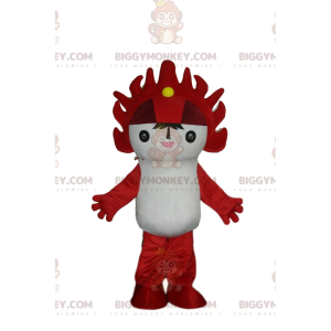 Postać z mangi biało-czerwony kostium maskotki BIGGYMONKEY™