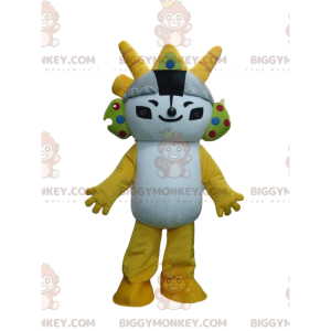 Traje de mascote de personagem de mangá BIGGYMONKEY™ branco e