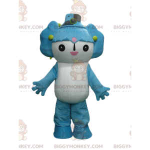 Disfraz de mascota del personaje manga BIGGYMONKEY™ blanco y