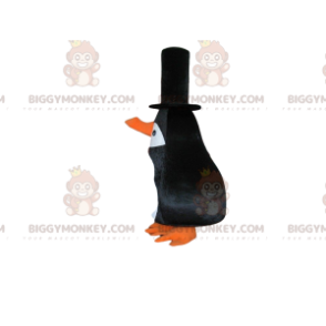 Penguin BIGGYMONKEY™ maskotdräkt, långnäbbad svart fågeldräkt -