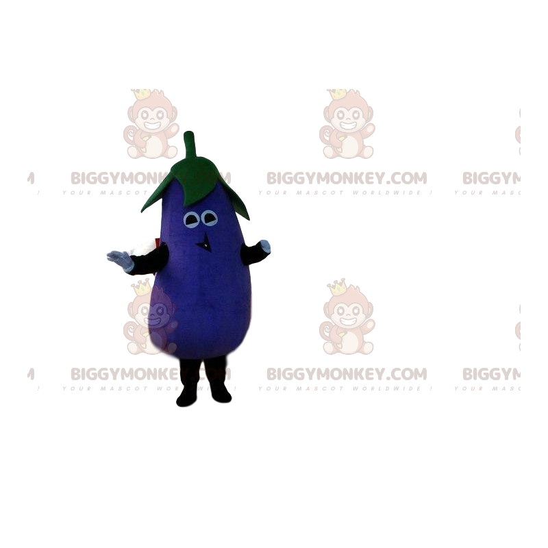 Στολή μασκότ BIGGYMONKEY™ Giant Eggplant, Μωβ κοστούμι