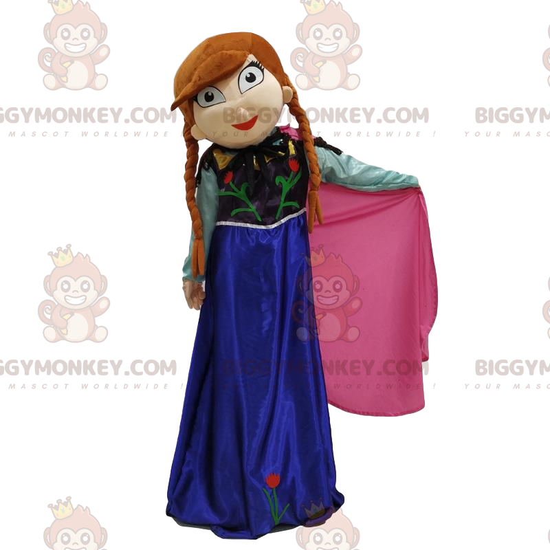 Frozen BIGGYMONKEY™ mascottekostuum, prinsessenkostuum -