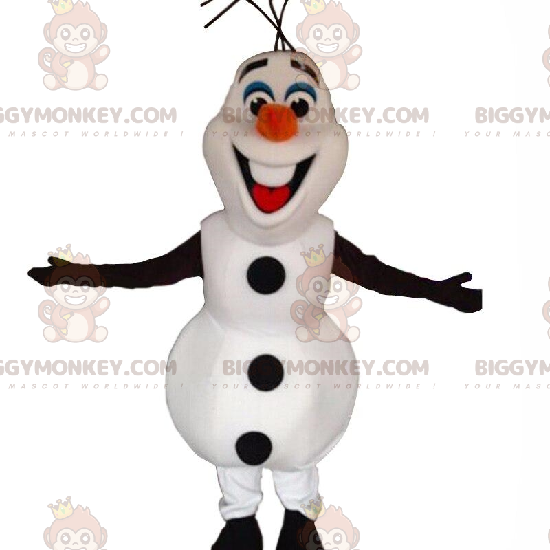 Traje de mascote BIGGYMONKEY™ de Olaf, famoso boneco de neve de