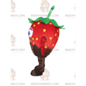 Chocoladerode aardbei BIGGYMONKEY™ mascottekostuum