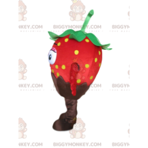 Chokoladerød jordbær BIGGYMONKEY™ maskotkostume, foodiekostume
