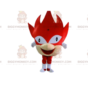 Costume de mascotte BIGGYMONKEY™ de monstre rouge avec une tête