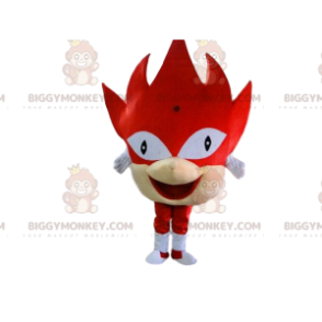 BIGGYMONKEY™ costume da mascotte di mostro rosso con testa