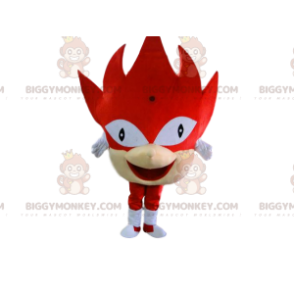 BIGGYMONKEY™ costume da mascotte di mostro rosso con testa