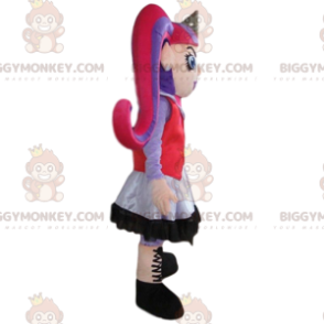 Disfraz de mascota BIGGYMONKEY™ de chica gótica, colorido