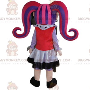 Costume da mascotte ragazza gotica BIGGYMONKEY™, costume da