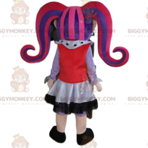 Costume da mascotte ragazza gotica BIGGYMONKEY™, costume da