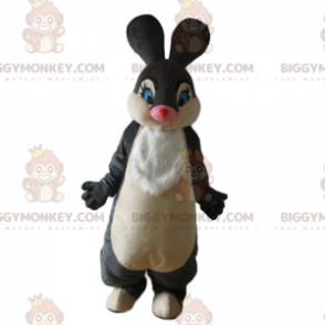 Grå och vit kanin BIGGYMONKEY™ Maskotdräkt, Big Bunny Costume -