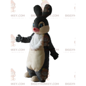 Gray and White Bunny BIGGYMONKEY™ Mascot Costume, Big Bunny