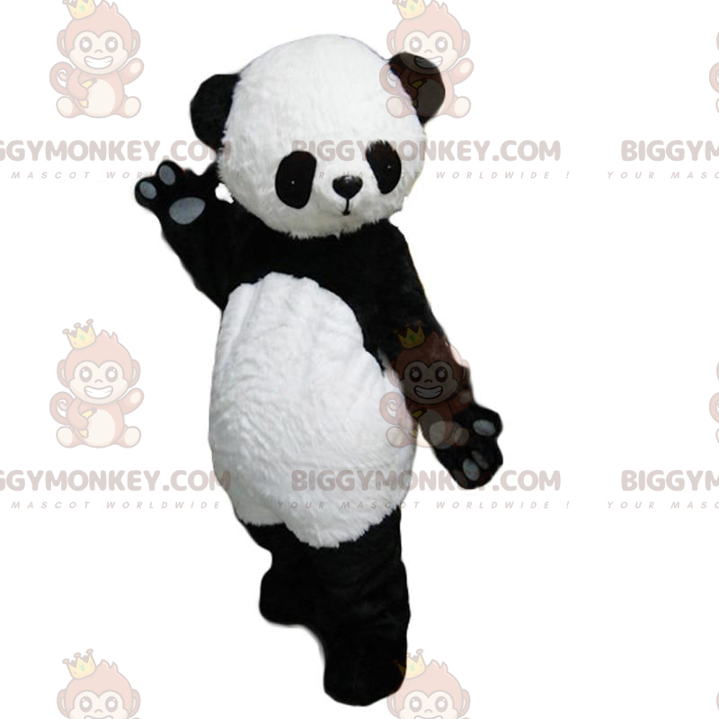 Kostým maskota BIGGYMONKEY™ černé a bílé pandy, roztomilý a