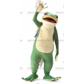 Costume de mascotte BIGGYMONKEY™ de belle grenouille verte très