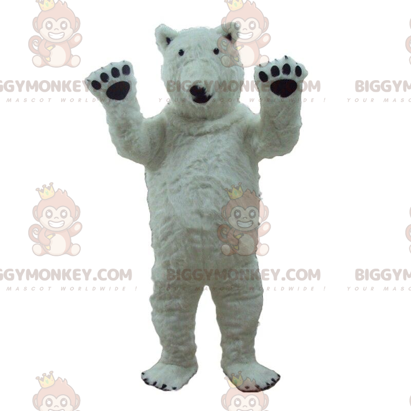Jääkarhun BIGGYMONKEY™ maskottiasu, jättimäisen jääkarhun puku